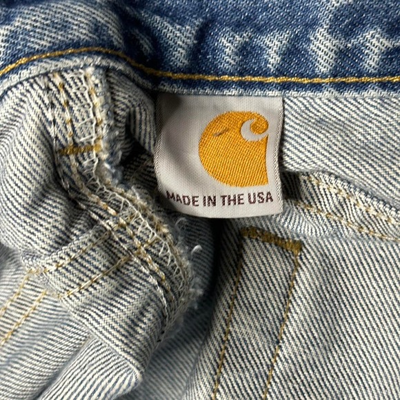 VINTAGE WORKWEAR SKATER CARHARTT BEAUTIFUL FADE JEANS SIZE 34x34 - Picture 6 of 6